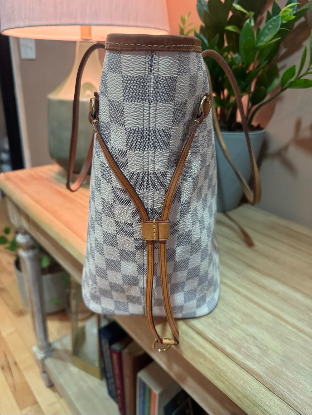 Louis Vuitton Neverfull MM Damier Azur + Rose Ballerine